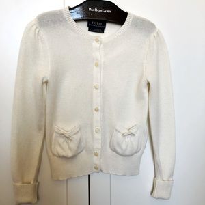 Polo Ralph Lauren 100% cashmere cardigan, size 6 little girls
